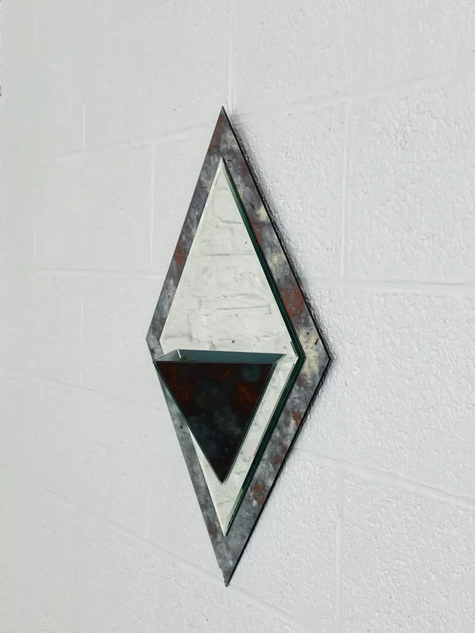 Vintage art deco beveled mirror