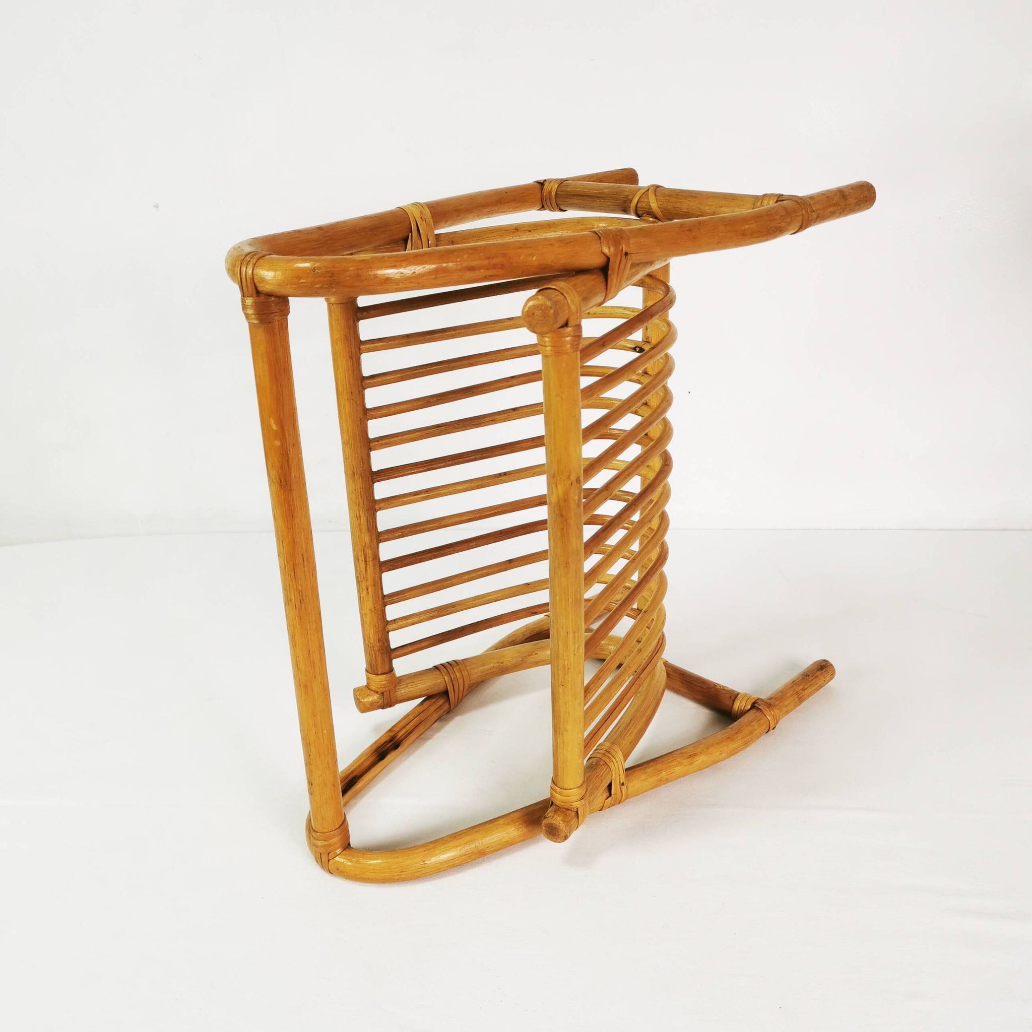 Mid Century Bamboo Newspaper Holder, Germany, 1960s