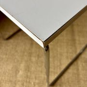 3 tables gigognes – acier chromé & plateau stratifié
