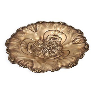 Vintage Chiseled and Embossed Cast Bronze Centerpiece / Bowl, Italy