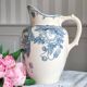Old pitcher in ironstone faience Longwy