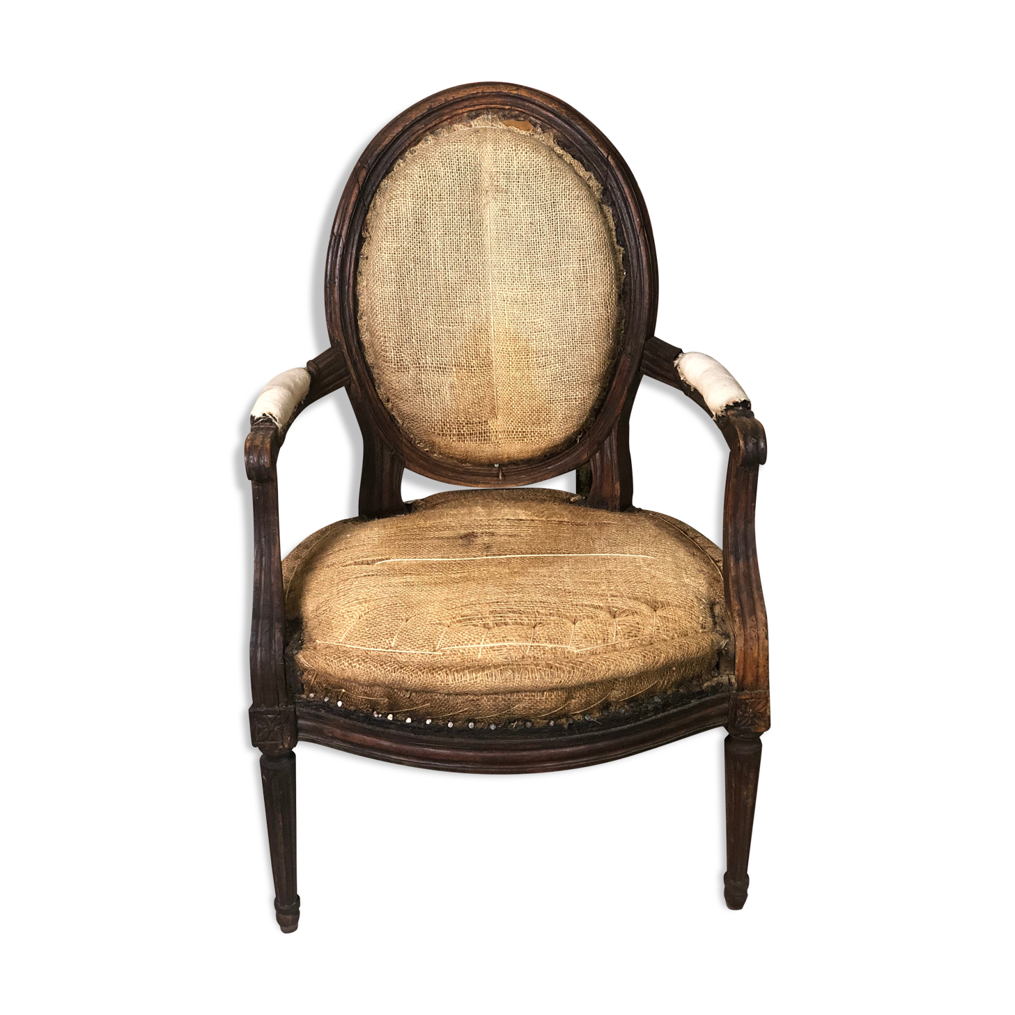 Louis XVI period medallion armchair
