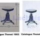 Tabouret de piano, Thonet 1900