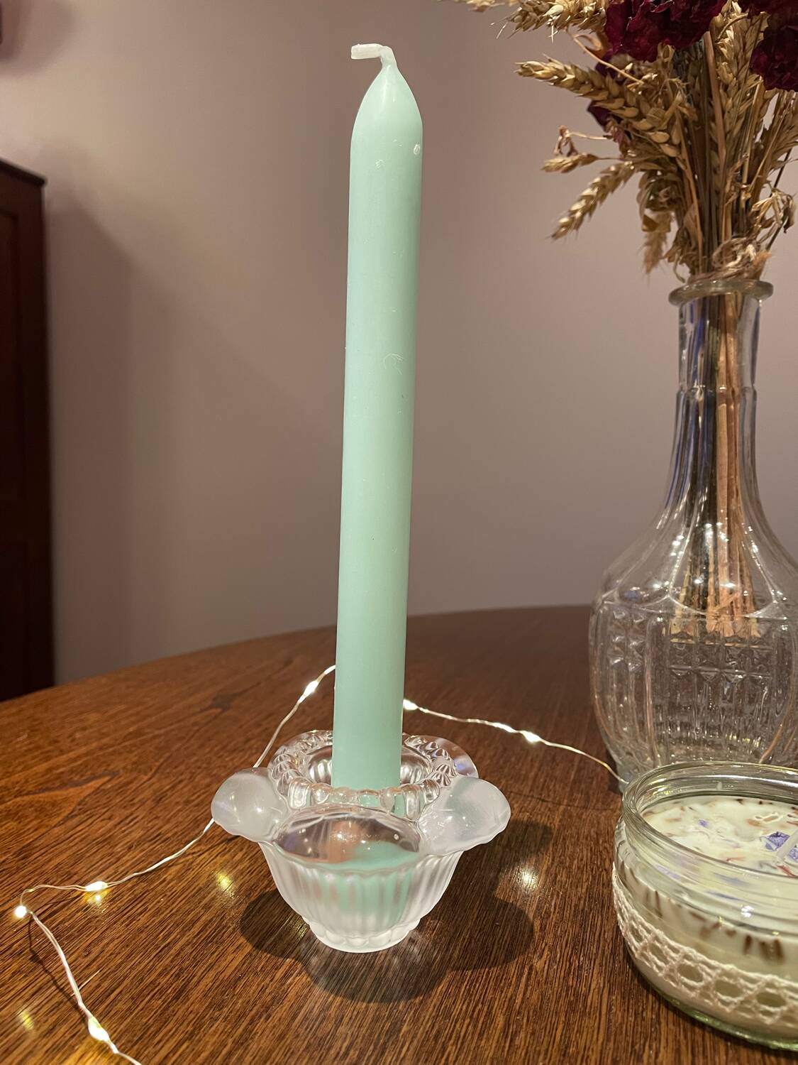 Crystal candle holder