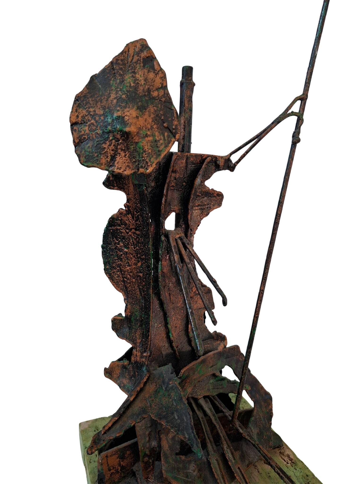 Scultura Brutalista "Don Chisciotte" in Rame – Un’Icona di Design Mid-Centu
