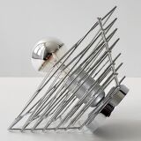 Vintage wall lamp 1970 space age chrome