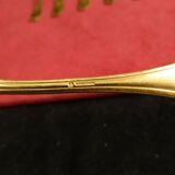 Service 11 spoons mocha gold metal Christofle Alfénide model Pompadour
