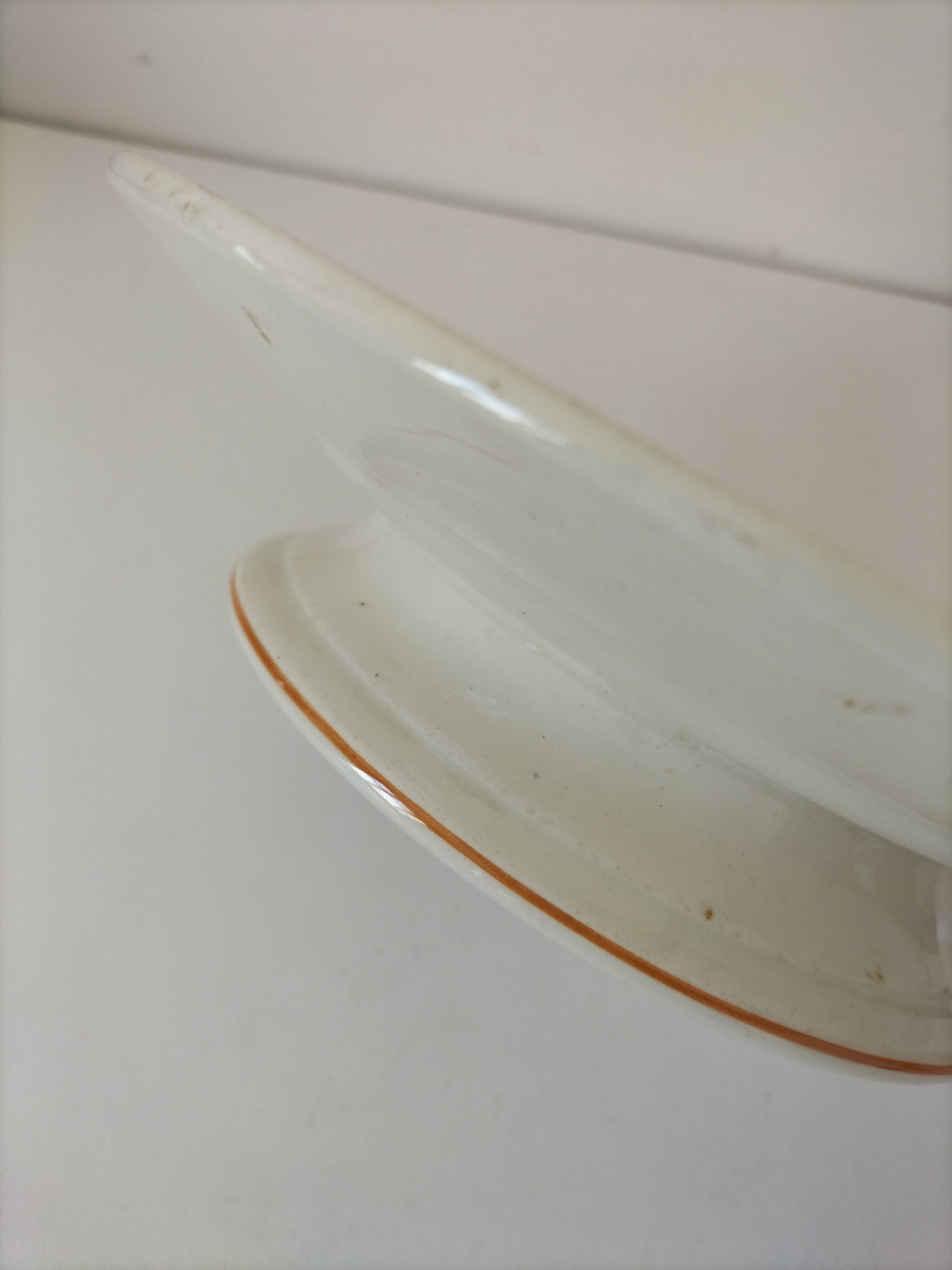 Longwy art deco piedouche dish