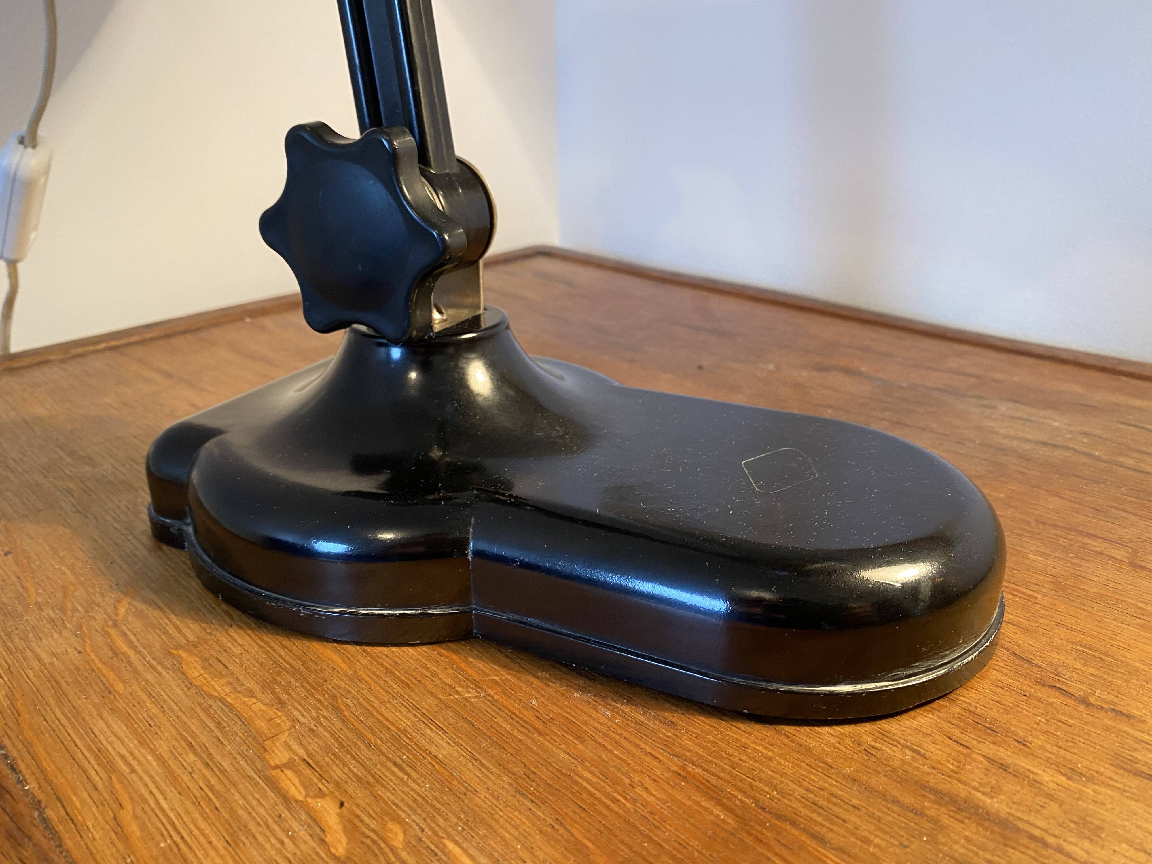 Sollux metal and Bakelite lamp. Industrial