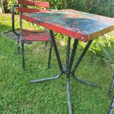 Garden table and armchairs