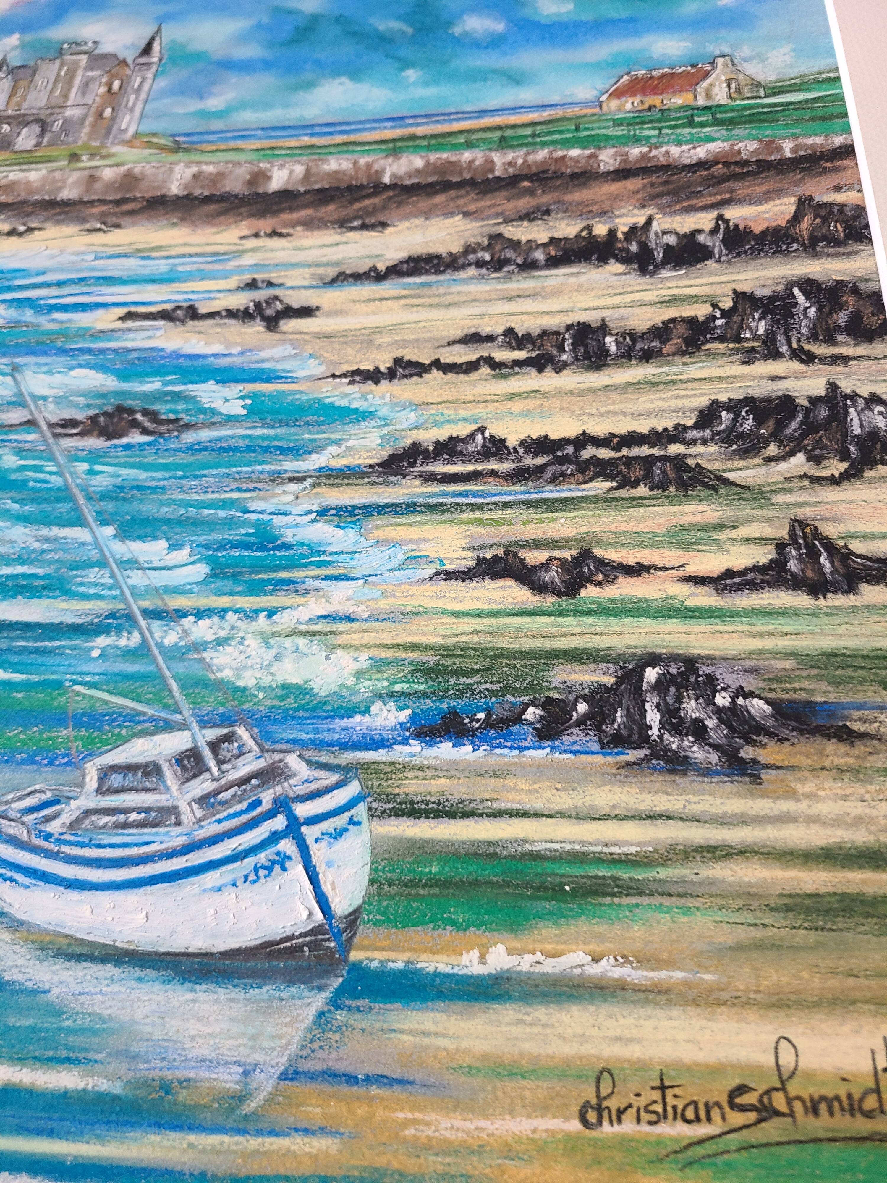 Old Quiberon pastel signed