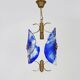 Murano blue glass chandelier suspension. 80 years