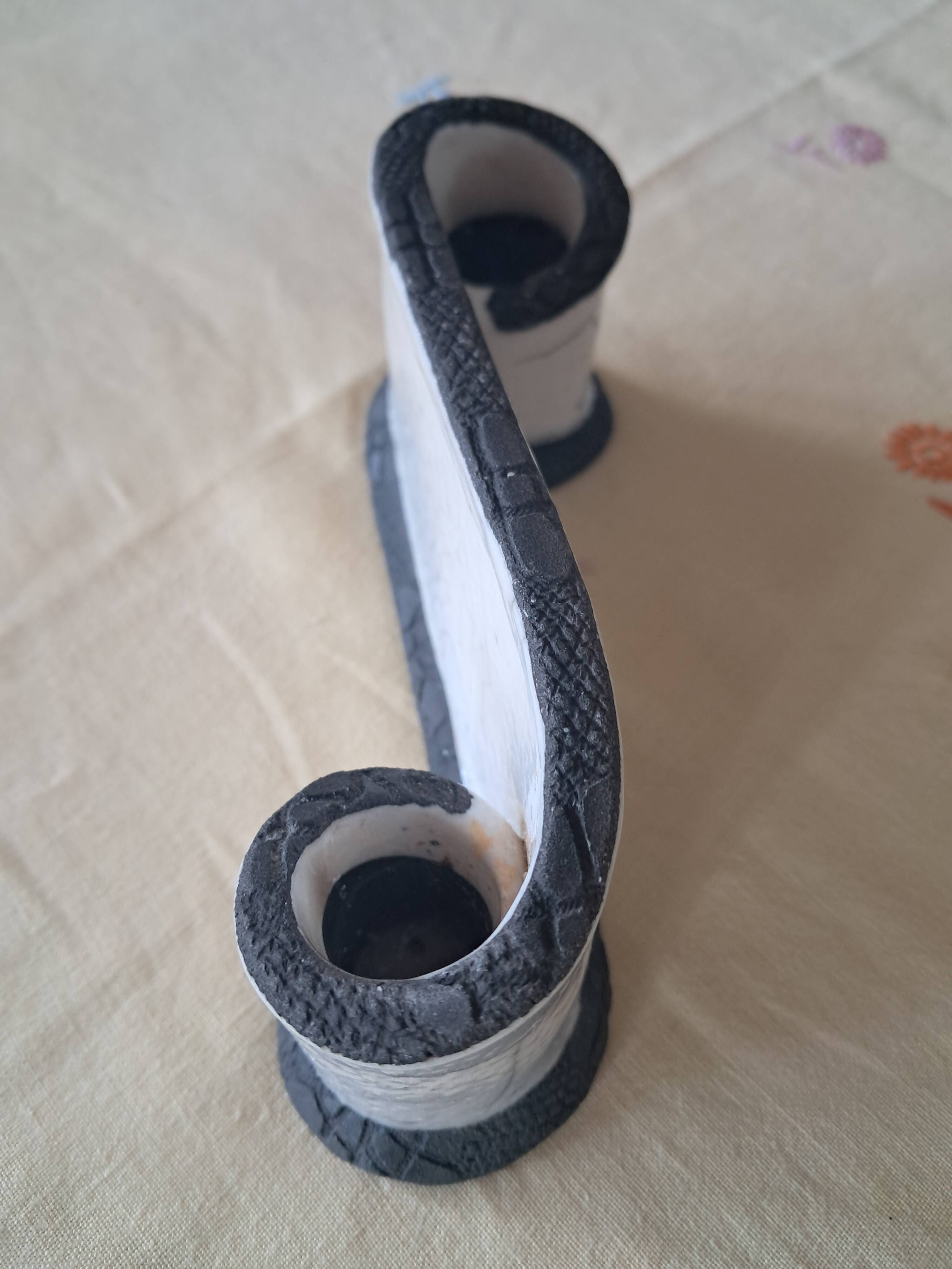 Very original ceramic candlestick for 2 candles.