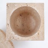 Travertine box, Italian design from the 60s-70s