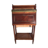 Very small 19th century sloping desk in mahogany and mahogany veneer