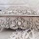 Vintage silver metal jewelry box