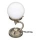 1930s Bauhaus Nickel and Opaline Glass Table Lamp, Czechoslovakia