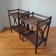 Pair of 1970s rattan bedside tables, side tables.