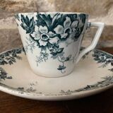 Cup and saucer in Iron Earth St Amand and Hamage Marie Louise