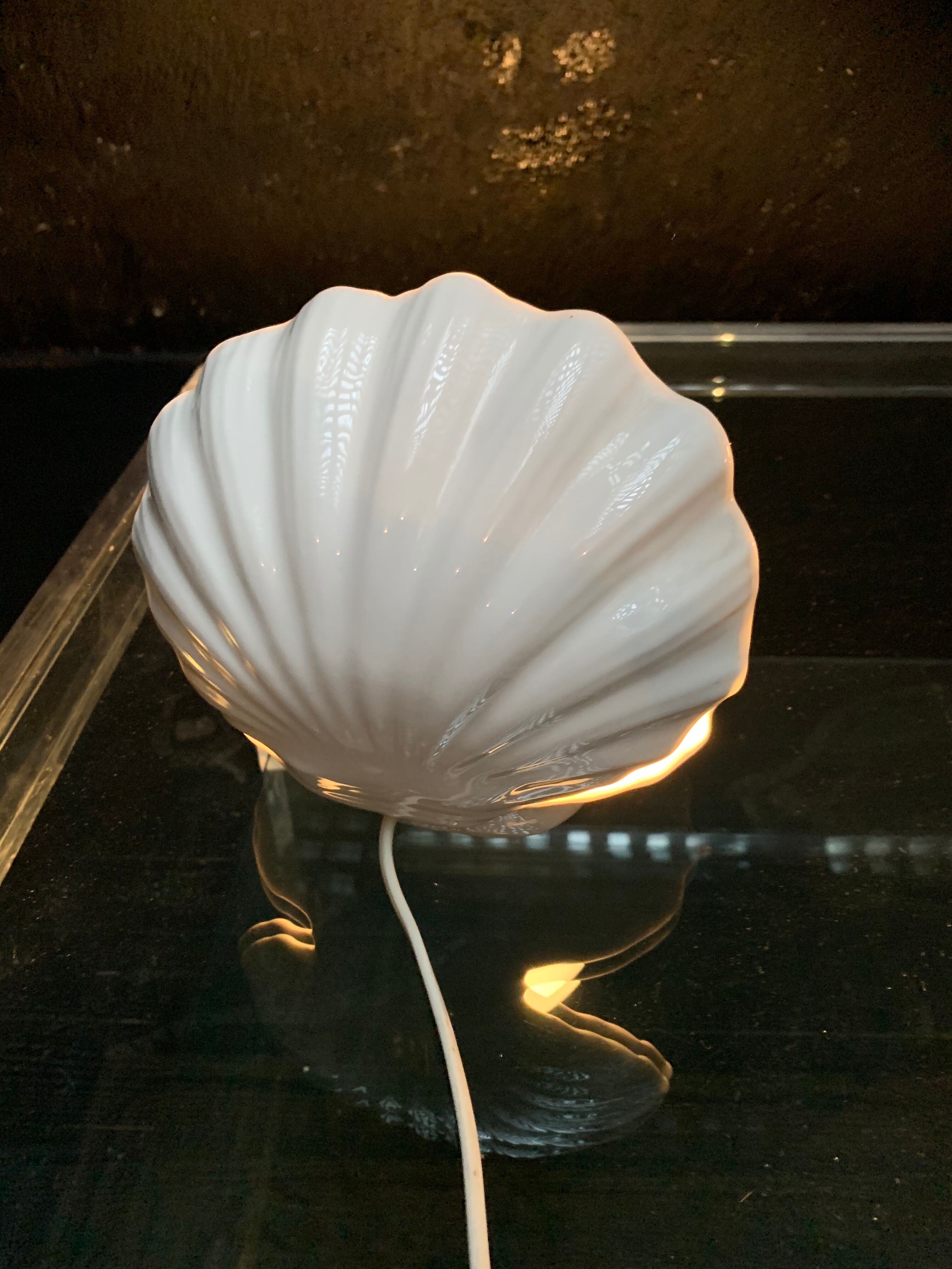 Vintage shell lamp, 1960