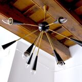 Sputnik 9-armed lustre, Italy, 1960
