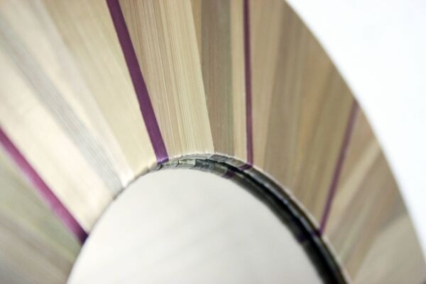Miroir Oeil de Sorcière en marqueterie de paille
