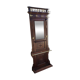 Old and beautiful wooden coat rack cloakroom early 20th century