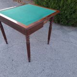 19th century mahogany games table, console