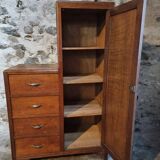 French storage cupboard from the 1920s–1930s – Cupboard with drawers and wardrobe.