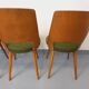 Suite de 4 chaises Mondor vintage de marque Baumann en bois tissu bouclette