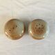 Vintage salt and pepper shaker in sandstone