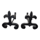 Pair of wrought iron andirons