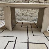1980's travertine coffee table