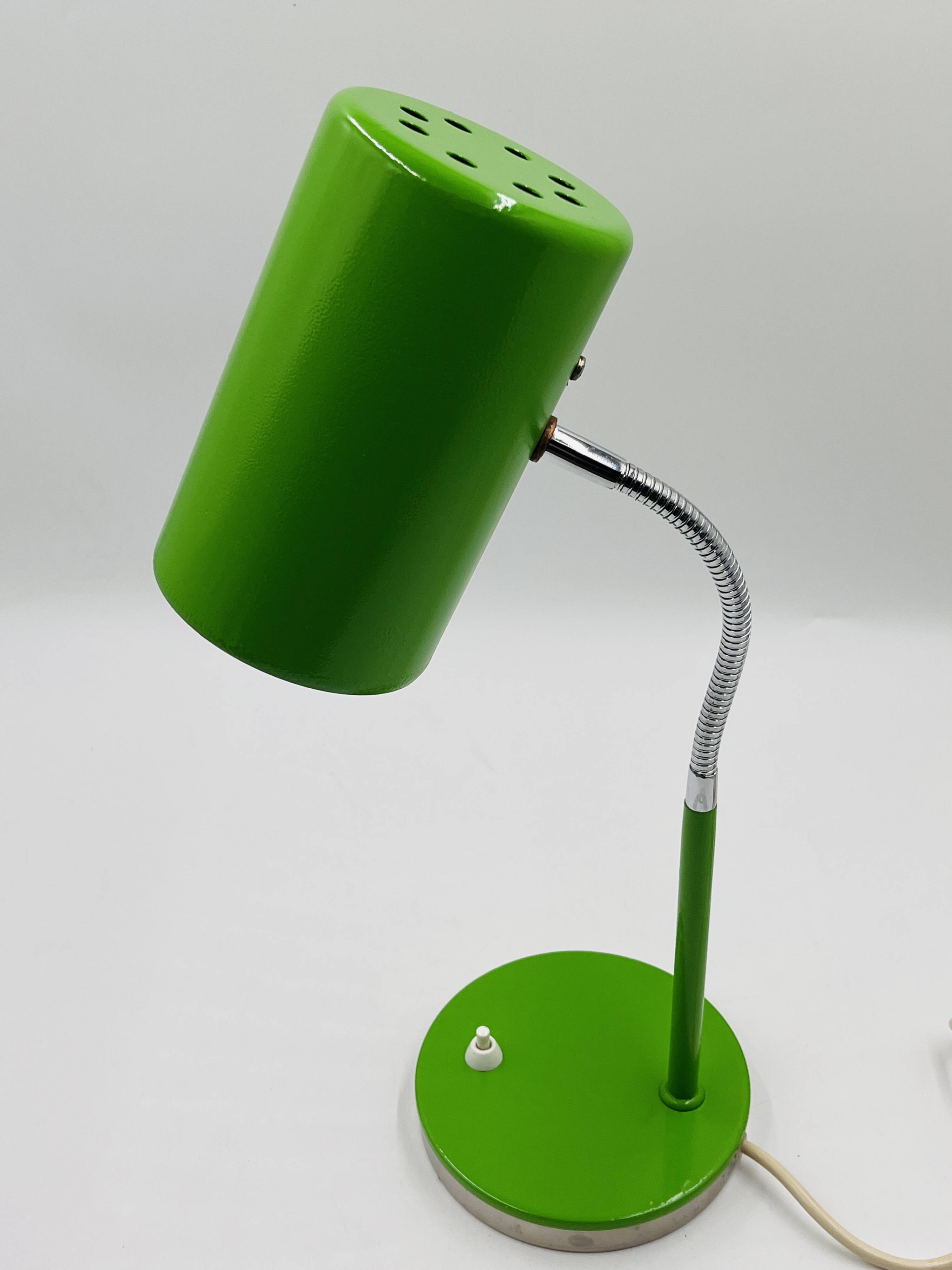 Green designer desk lamp