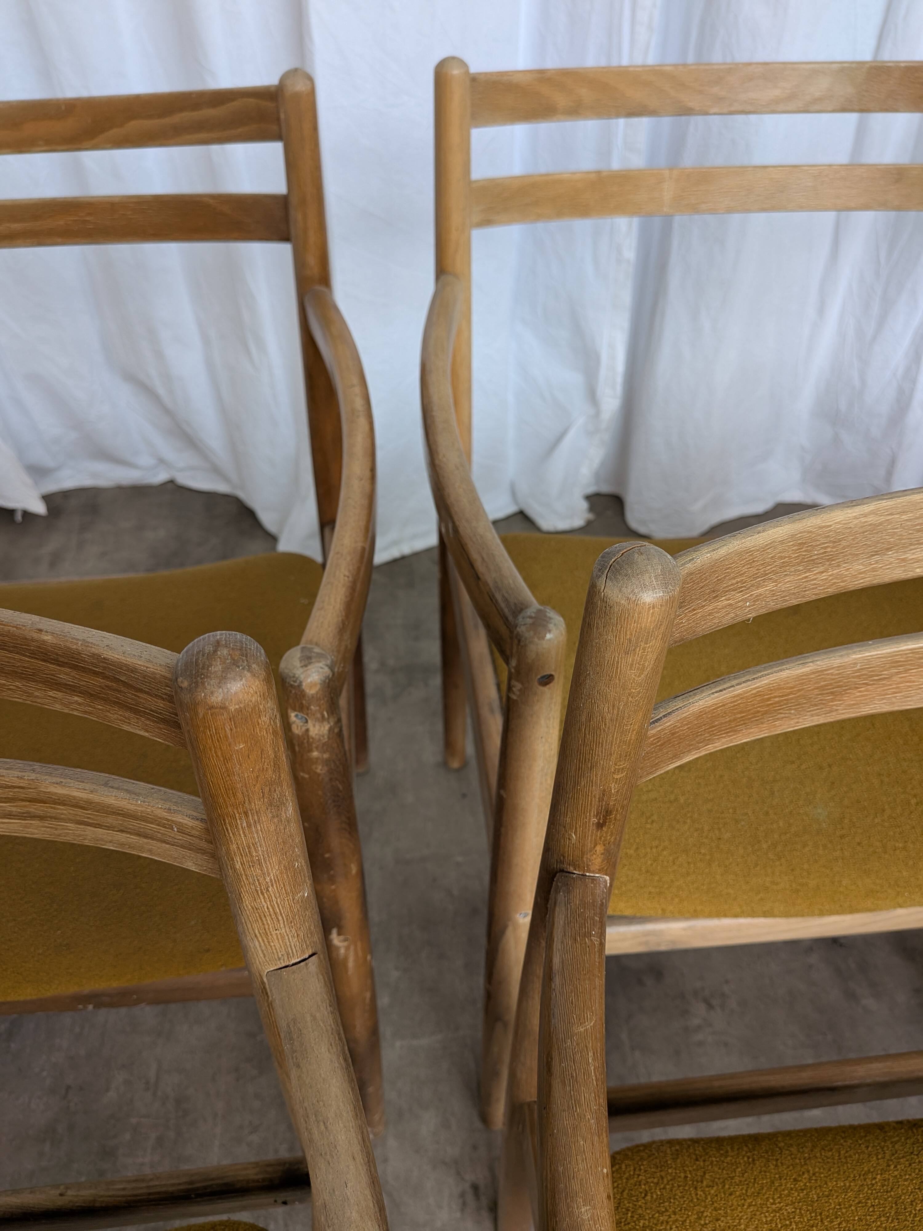 Set of 6 Mid Century STOL Kamnik Armchairs / Yugoslav Vintage Dining Chair