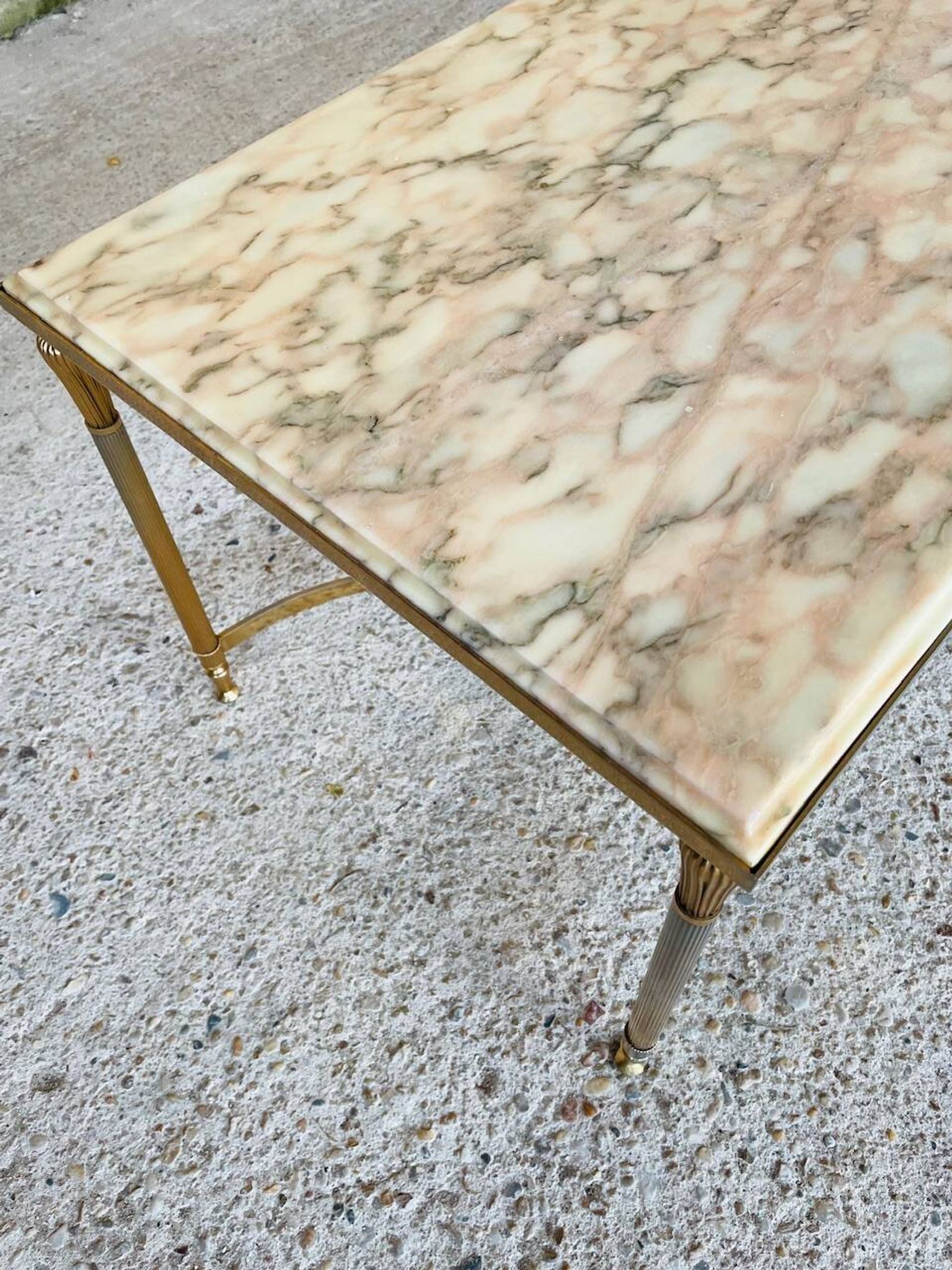 Vintage marble and brass coffee table circa 60's
