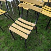 Set of 13 garden chairs made of iron slats and tubes