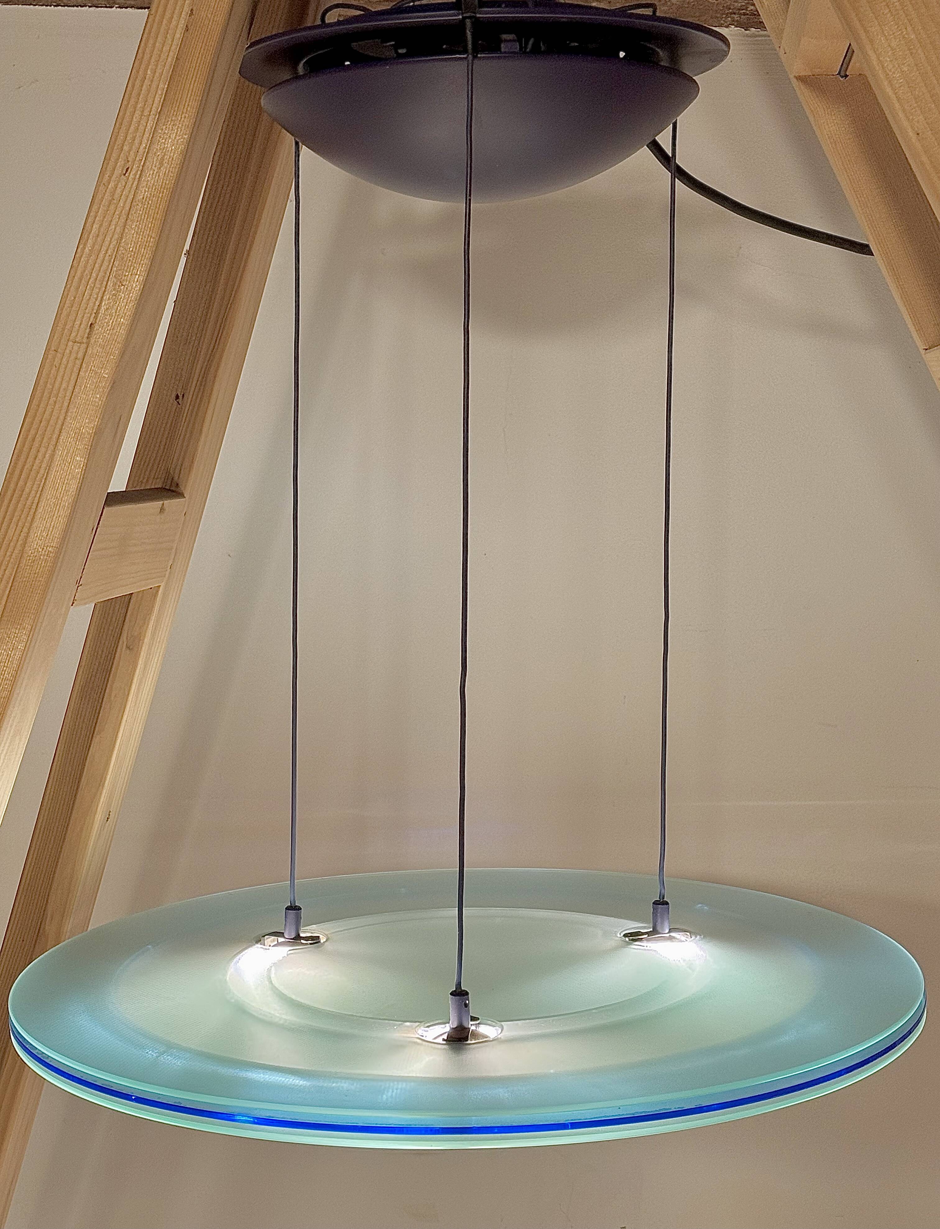 Halogen suspension Aurora 1040, Arteluce / Flos edition, Italy, 1980