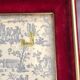 Photo frame in red velvet Bordeaux CREATION JEANCELLE - Vintage 50s