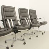 Leather office chair by Jørgen Kastholm for Kill International