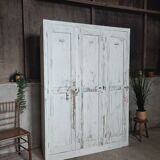 Weathered wooden locker