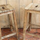 Pair of workshop stools, raw wood