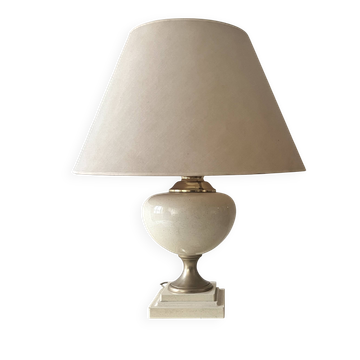 Lampe Dauphin  modele « Oricourt » en céramique et laiton, France 1970