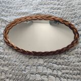 Vintage rattan mirror breuillot