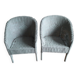 2 fauteuils vintage en rotin