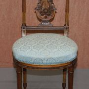 Pair of Carved Golden Wood Accent Chairs