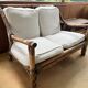 Complete bamboo rattan lounge set with armchair x2, sofa, coffee table