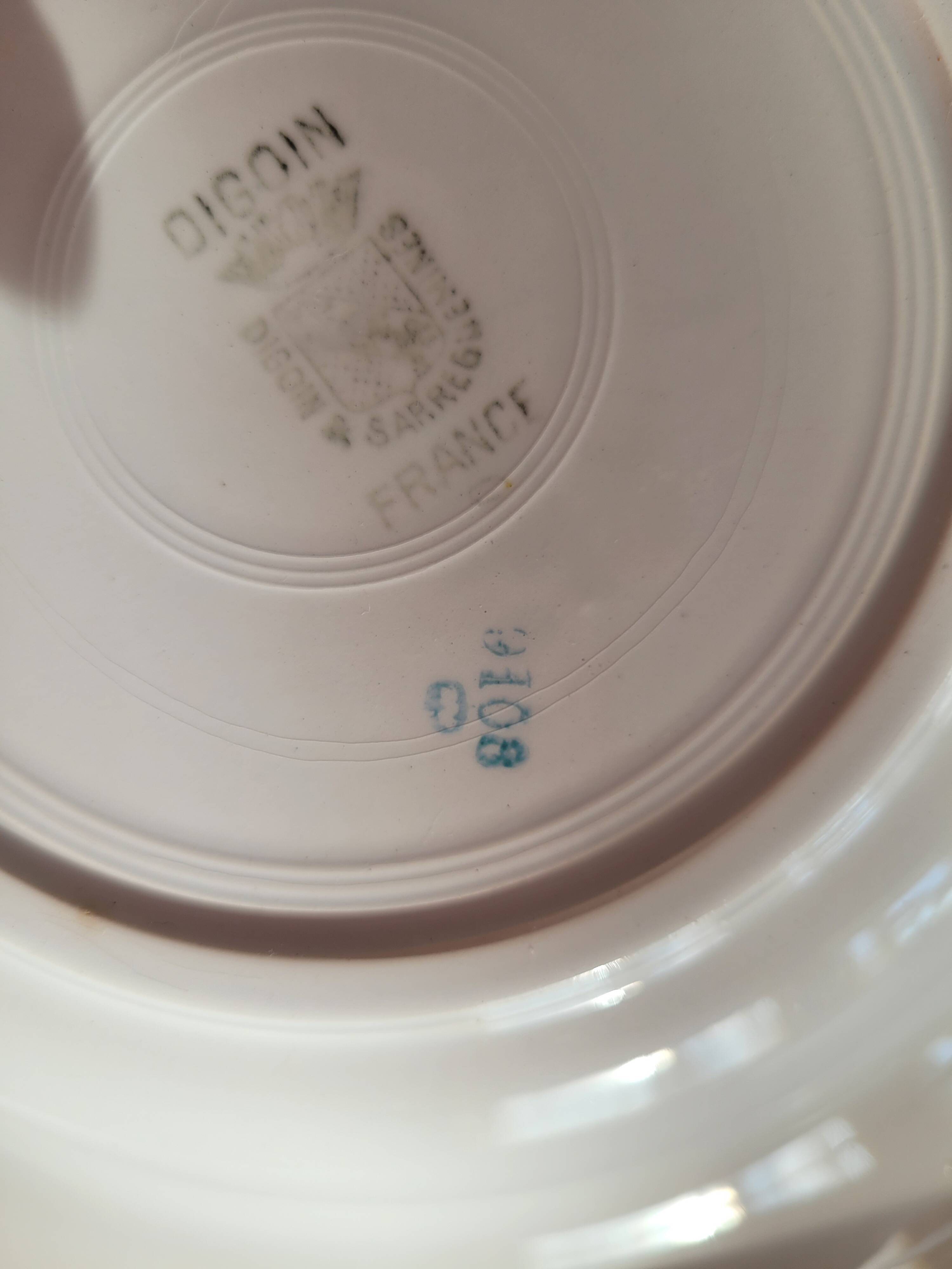 6 assiettes creuses vintage de Digoin Sarreguemines décor floral