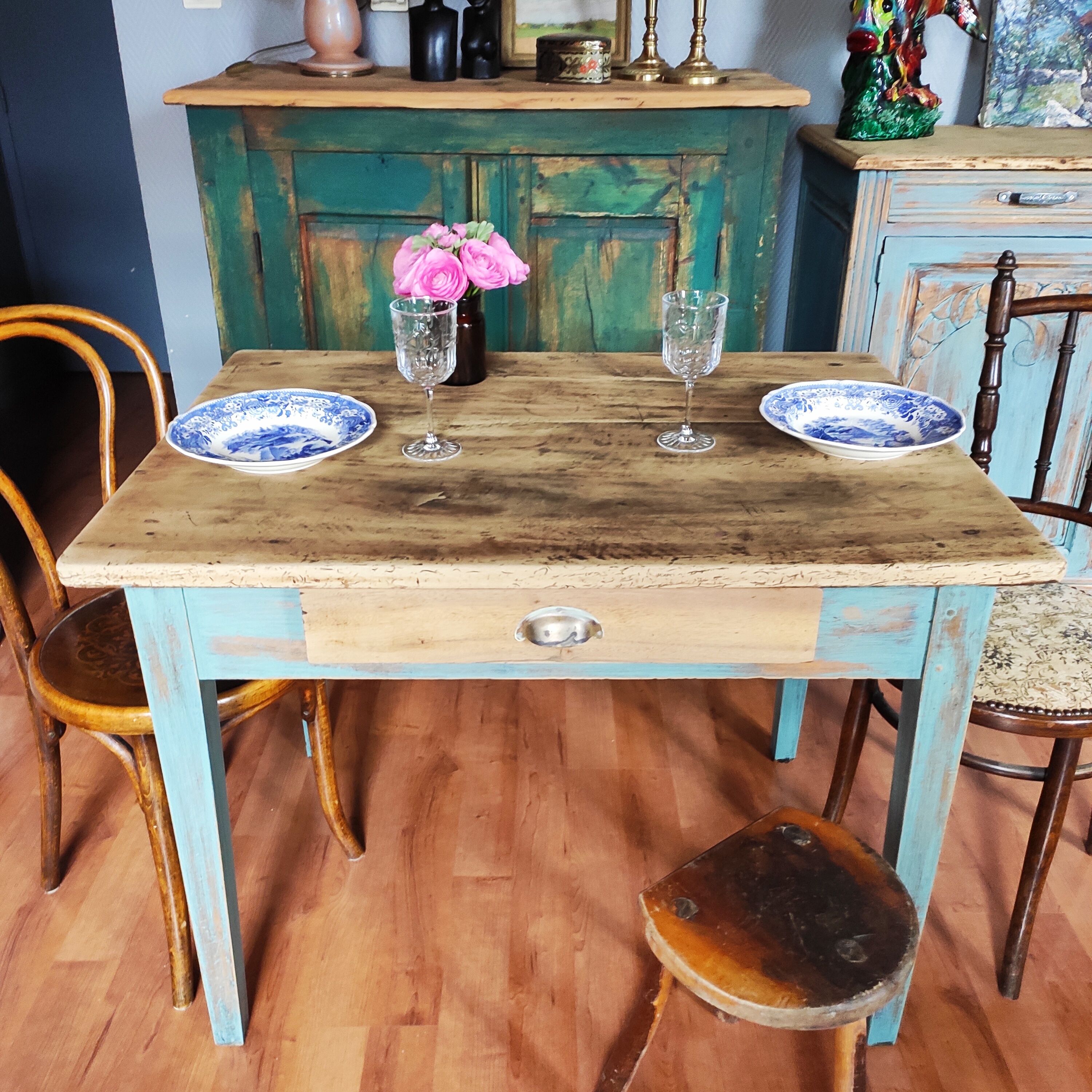 Old farmhouse table