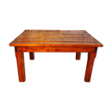 1960 pine slatted coffee table